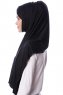 Eslem - Hijab Pile Jersey Negro - Ecardin