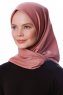 Eylul - Hijab De Rayón Cuadrado Rosa De Antaño