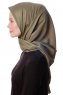 Eylul - Hijab De Rayón Cuadrado Caqui
