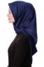 Eylul - Hijab De Rayón Cuadrado Azul Marino