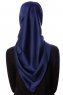 Eylul - Hijab De Rayón Cuadrado Azul Marino