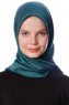 Eylul - Hijab De Rayón Cuadrado Verde Oscuro