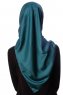 Eylul - Hijab De Rayón Cuadrado Verde Oscuro