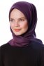 Eylul - Hijab De Rayón Cuadrado Ciruelas
