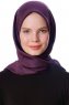 Eylul - Hijab De Rayón Cuadrado Ciruelas