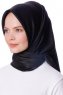 Eylul - Hijab De Rayón Cuadrado Negro