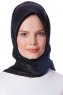 Eylul - Hijab De Rayón Cuadrado Negro
