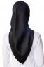 Eylul - Hijab De Rayón Cuadrado Negro