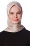 Eylul - Hijab De Rayón Cuadrado Taupe