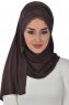 Filippa - Hijab De Algodón Práctico Marrón - Ayse Turban