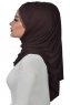 Filippa - Hijab De Algodón Práctico Marrón - Ayse Turban