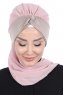 Gill - Hijab Práctico Rosa De Antaño & Taupe
