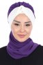 Gill - Hijab Práctico Púrpura & Crema