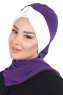 Gill - Hijab Práctico Púrpura & Crema