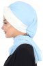Gill - Hijab Práctico Azul Claro & Crema