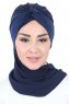 Gill - Hijab Práctico Azul Marino & Azul Marino