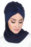 Gill - Hijab Práctico Azul Marino & Azul Marino