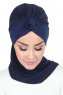 Gill - Hijab Práctico Azul Marino & Azul Marino
