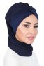 Gill - Hijab Práctico Azul Marino & Azul Marino