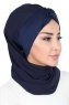 Gill - Hijab Práctico Azul Marino & Azul Marino