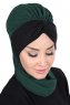 Gill - Hijab Práctico Verde Oscuro & Negro