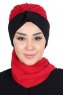 Gill - Hijab Práctico Rojo & Negro