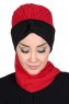 Gill - Hijab Práctico Rojo & Negro