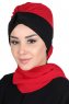 Gill - Hijab Práctico Rojo & Negro