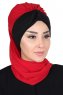 Gill - Hijab Práctico Rojo & Negro