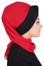 Gill - Hijab Práctico Rojo & Negro