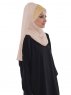 Gina Beige Praktisk One-Piece Hijab Ayse Turban 324105-2