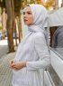 Hijab Don Dibujos De Hojas Grises - Sal Evi
