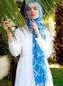 Habibah - Hijab Estampado Azul - Sal Evi