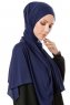 Hande - Hijab De Algodón Azul Marino - Gülsoy