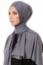 Hande - Hijab De Algodón Gris Oscuro - Gülsoy