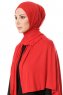 Hande - Hijab De Algodón Rojo - Gülsoy