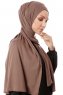 Hande - Hijab De Algodón Taupe - Gülsoy