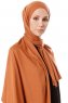 Hande - Hijab De Algodón Terracotta - Gülsoy