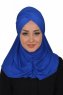 Hilda - Hijab De Algodón Azul