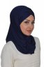 Hilda - Hijab De Algodón Azul Marino