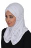 Hilda - Hijab De Algodón Blanco