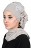 Hillevi - Turbante Instant Chiffon Taupe