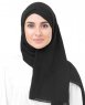 Jet Black Svart Viskos Hijab InEssence 5HA52a