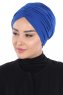 Jill - Turbante De Algodón Azul - Ayse Turban