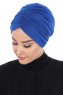Jill - Turbante De Algodón Azul - Ayse Turban