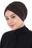 Jill - Turbante De Algodón Marrón - Ayse Turban