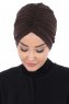 Jill - Turbante De Algodón Marrón - Ayse Turban