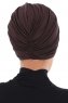 Jill - Turbante De Algodón Marrón - Ayse Turban