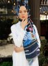 Jumana - Hijab Estampado Azul Marino - Sal Evi