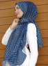 Dounia - Hijab Estampado Azul Marino
